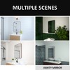 24x36 In. Aluminum Framed Rounded Rectangle Bathroom Wall Mirror, Hangs Horizontally or Vertically - 2 of 4