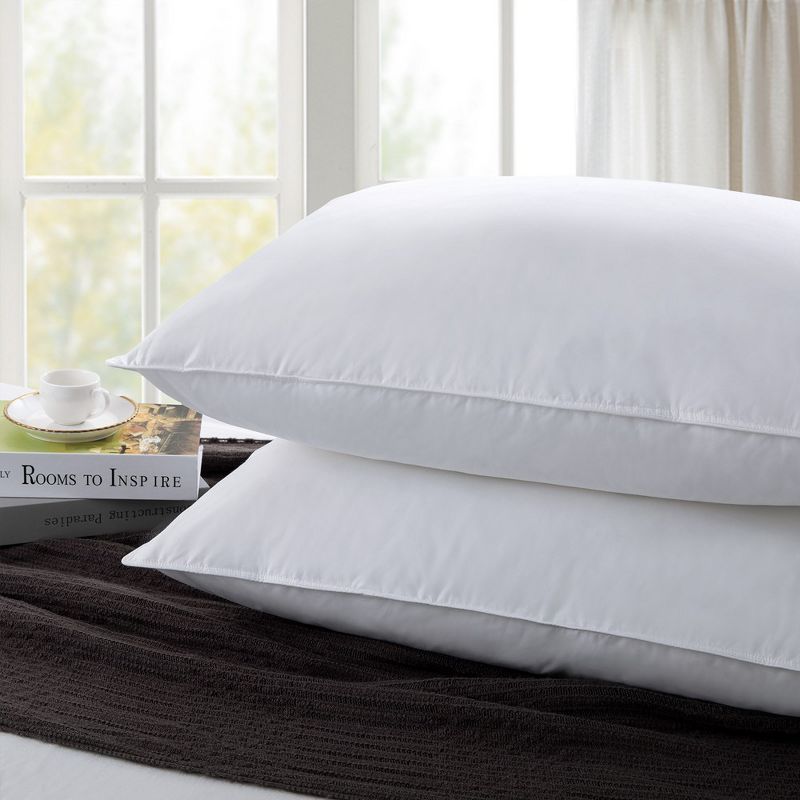 Peace Nest Gusseted Goose Down Feather Pillows Set of 2, 4 of 8