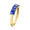 Pure Collection by Ross-Simons 1.30 ct. t.w. Lab-Grown Sapphire Ring in 18kt Gold Vermeil - 3 of 4
