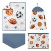 Sweet Jojo Designs Boy Baby Crib Bedding Set - Watercolor Sports Theme Multicolor 4pc - 2 of 4