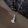 Spooky Ghost & Cat Charm Necklace - Tiny Talisman Pendant, Halloween Jewelry Gift for Best Friends - 4 of 4