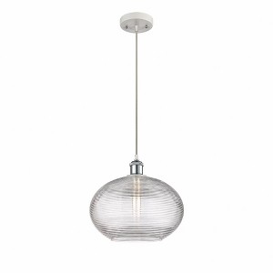 Ithaca - 1 Light Cord Hung Mini Pendant In Industrial Style-10.75 Inches Tall and 12 Inches Wide - 1 of 1