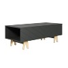 Nexera Runway Coffee Table Gray: Contemporary Chevron Design, Storage Compartments, Birch Plywood Legs - 2 of 4