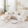 Modular L-Shape Sectional Sofa, Deep Seat Couch with Chaise, Sponge Compression Sofa with Spring Support and Corduroy Cover-Coolbibila - 2 of 4