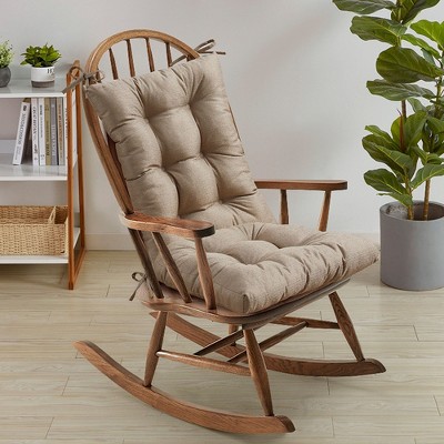 Rocking Chair Cushion 2 Piece Tufted Non Slip Set of Upper and Lower Cushions by Sweet Home Collection®
