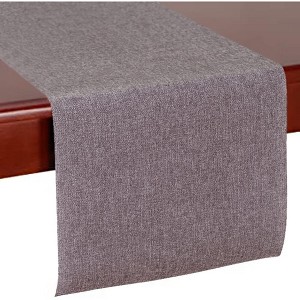 Silver Spoons Woven Design Polyester Table Runners - Wedding Table Runner 14 x 108 Inches - 1 of 2