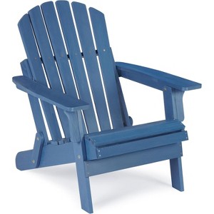 Gulches Oversize Wooden Outdoor Folding Adirondack Chair with Pre-Assembled BackRest & SeatBoard, Wood Patio Chair for Garden,Backyard,Porch - 1 of 4