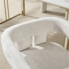 SKRAN Set of 2 Contemporary Designed Fabric Upholstered Accent Chair, Dining Chair, Barrel Side Chairs, Kitchen Armchair for Living Room(Beige) - 4 of 4