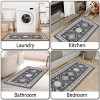 FURNIinspire Floor Mats 3 Piece Farmhouse Kitchen Rug Washable Area Rugs Non Skid Bohemian Mat for Hallway Entryway, Grey, 60"*20" - 4 of 4