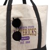 Minnesota State Mankato Mavericks Established Date Canvas Tote Bag With External Pocket, Reusable Shoulder Bag for Shopping, School, Beach - 2 of 4