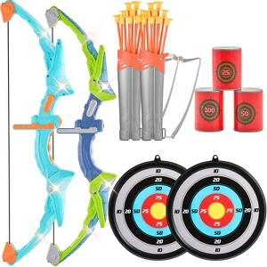 VEVOR Bow and Arrow Set for Kids,2 Pack Archery Set with 20 Suction Cup Arrows,2 Hanging Targets,2 Quivers,Outdoor for Boy & Girl 6 7 8 9 10+ Year Old - 1 of 4