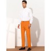 Lars Amadeus Men's Slim Fit Flat Front Solid Color Skinny Business Dress Pants - 3 of 4