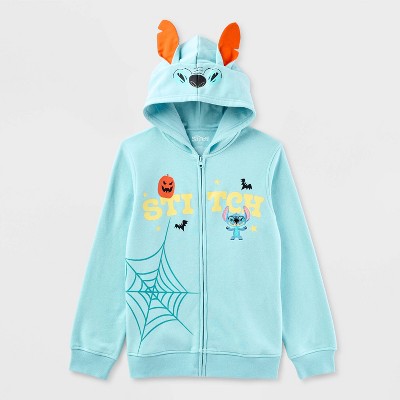 Kids' Halloween Stitch Zip-up Sweatshirt - Blue