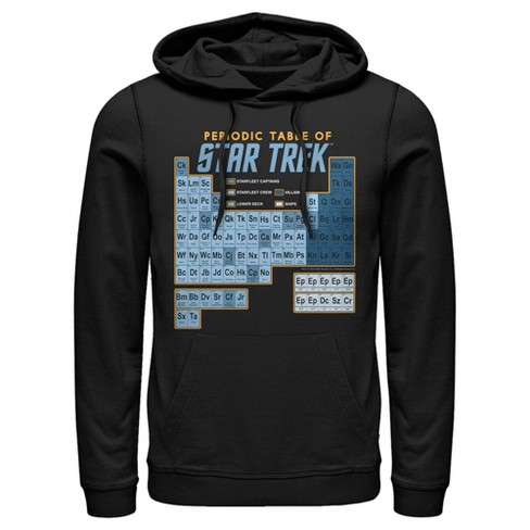 Men's Star Trek Periodic Table Of Starfleet Pull Over Hoodie - image 1 of 4