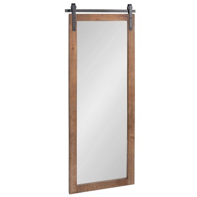 18" x 50" Cates Full Length Wall Mirror Rustic Brown - Kate & Laurel All Things Decor