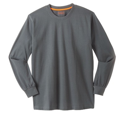 Boulder Creek by KingSize Men's Big & Tall Heavyweight Long-Sleeve No Pocket Crewneck Tee