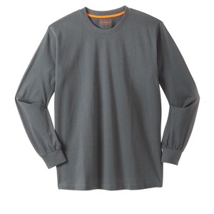 Boulder Creek by KingSize Men's Big & Tall Heavyweight Long-Sleeve No Pocket Crewneck Tee - 1 of 4