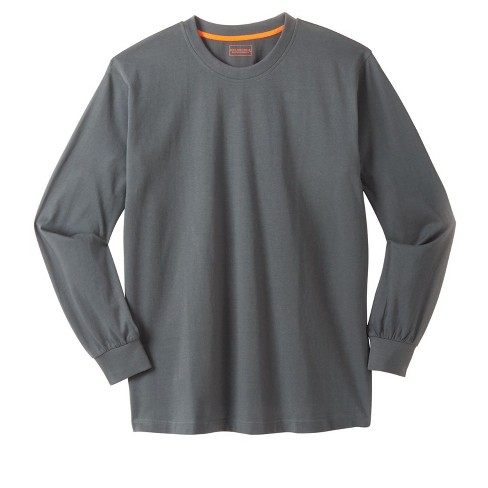 Boulder Creek by KingSize Men's Big & Tall ™ Heavyweight Long-Sleeve No  Pocket Crewneck Tee - Tall - 5XL, Steel Silver