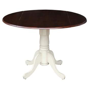 42" Mason Round Dual Drop Leaf Dining Table - International Concepts
