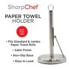 SharpChef Countertop Paper Towel Holder with Easy Tear Arm, Weighted Base, Non Slip, Stainless Steel Finish, Rust Proof, Fits Most Size Paper Roll - 2 of 4