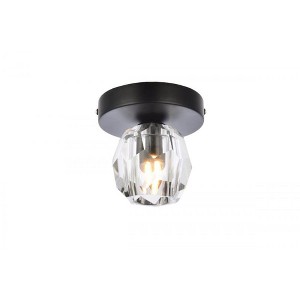 Elegant Lighting Eren 1 light black flush mount - 1 of 4