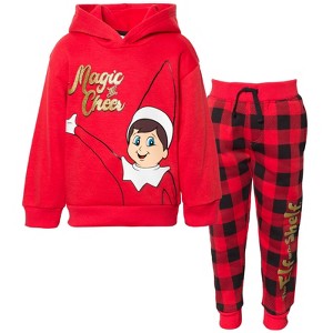 The Elf on the Shelf Fleece Pullover Hoodie and Pants Outfit Set Toddler to Big Kid - 1 of 4