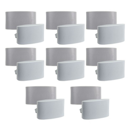 overdrijving plug bijl Nuvo Nv2od6wh 6.5-in Series Two Outdoor Speaker, Eight Pairs/16 Speakers,  White : Target