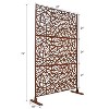Grungis Matrix Metal Decorative Patio Screens,Freestanding Privacy Fence Panels in Web Pattern for Deck Balcony Patio,76" H×48" W - 2 of 4