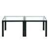 NicBex Modern Square Nesting Coffee Table Set of 2 with Glass Top and Metal Frame for Living Room and Bedroom - 3 of 4