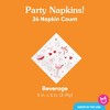 Big Dot of Happiness Drinks with the Girls Napkins, Galentine's Day or Bows, Hearts, Cherries Birthday, White 3-Ply Paper Beverage Napkins - 24 Count - 4 of 4