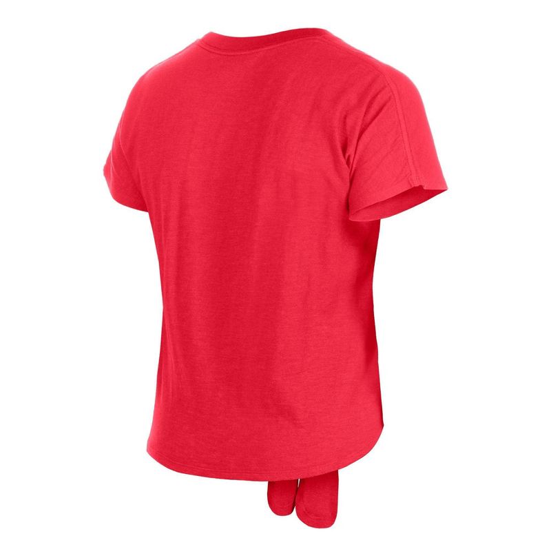 MLB Cincinnati Reds Women&#39;s Front Knot T-Shirt, 4 of 7