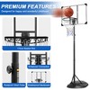 BestParts 7.5ft-9.2ft Adjustable Basketball Hoop with 32" Backboard & Wheels - Black - 3 of 4