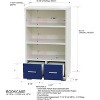 Kings Brand Furniture - Kids Toy Storage Organize, Children Bookcase with Drawers, White/Blue - 3 of 4