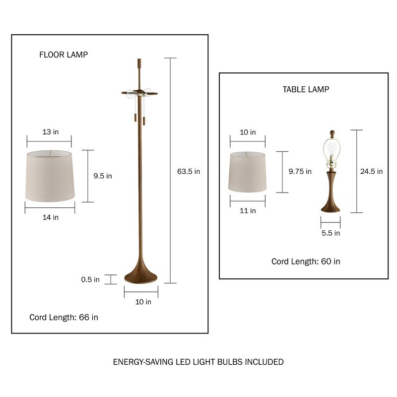 Hasting Home Floor and Table Lamps for Living Room or Entry, 3 of 7