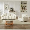 Teddy Fabric 3+1 Seater Sofa Set,Oversized Modern Upholstered Couch Combo with Plush Cushions for Living Room,Apartment-Baofuwish - 3 of 4