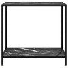 vidaXL Console Table Black Tempered glass, powder-coated steel - 3 of 4