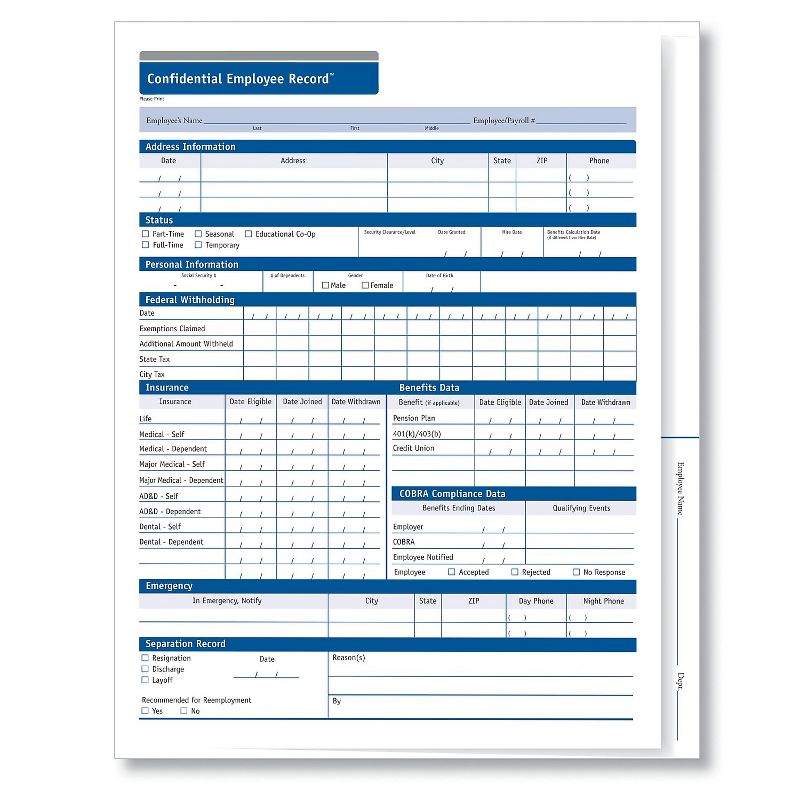 ComplyRight Confidential Employee Records Folder Expanded Pack of 25 A0175, 1 of 7