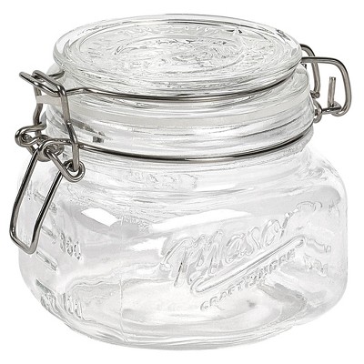 American Metalcraft Mini Mason Jar with Hinged Lid, 2.5 oz