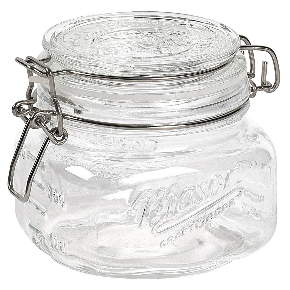 Mason Craft &amp; More 17oz Set of 4 Tall Mini Clamp Jars