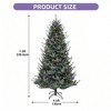 7.5ft Prelit Hillside Spruce Christmas Tree Pre-Decorated Artificial Hinged Holiday Xmas Tree - 2 of 4