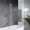 Sumerain Tub and Shower Faucet Set 3 Handle Brushed Nickel with Valve, High Flow Waterfall Tub Spout - 2 of 4
