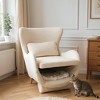 Rbied 2 in 1 Pet Friendly Modern Velvet Accent Chair, Upholstered Back Lounge Chair Leisure Single Sofa Chair with Back Cushions - 2 of 4