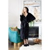 Lotus Linen Women’s Plush Hooded Robe - Spa-Worthy Comfort at Home - 4 of 4