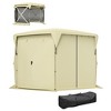 Outsunny 11 x 11ft Pop Up Gazebo Screen Tent with Removable Roof Cover, 4 Roll-up Wind Panels for Camping, Patio, Backyard, Lawn - 4 of 4