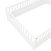 Kumasinova Twin/Full Size Bed Frame with Safety Rails,Montessori Floor Bed with an Opening,Wood Twin/Full Bed Frame with Headboard,Bed Frames for Kids - 4 of 4