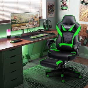 ELECWISH Racing Style High Back Computer Chair with Footrest Headrest and Lumbar Support - 1 of 4