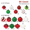 Every Day is Christmas Deluxe 80 Piece Set of Shatterproof Ornaments, Full Tree Ornament Set, Christmas Balls and Decorations - 2 of 4