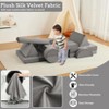 Jojoka 14-Piece Modular Kids Sofa Set, Soft Velvet Play Sofa for Children, Creative Play Furniture for Playroom - 4 of 4