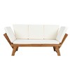 YOOCOZZ Wooden Patio Adjustable Daybed Sofa with Cushions for Small Places - 3 of 4