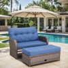 Outdoor Patio Double Lounge Chair with Ottoman - 4 of 4